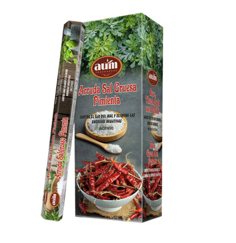 ZenNatural_Incenso – Arruda e Sal Grosso com Pimenta (Hexagonal)