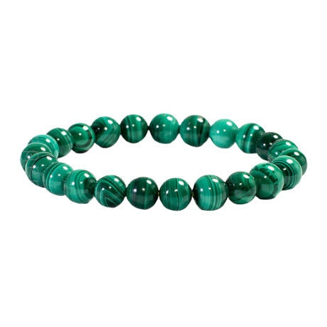 ZenNatural_Pulseira de Malaquita - Esferas 8 mm
