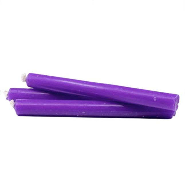 Vela 15X15 - Violeta | 1 Unidade | 15 cm X 15 mm - ZenNatural