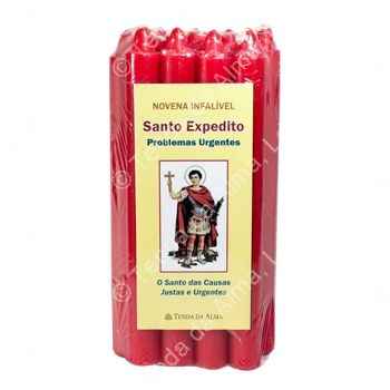VELA Novena - Santo Expedito | 1 Pack com 9 Velas - ZenNatural