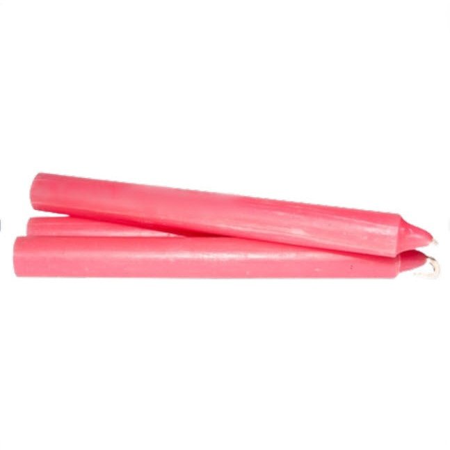 Vela de 20 cm - Rosa | 1 Unidade |  20 cm de altura X 20 mm - ZenNatural