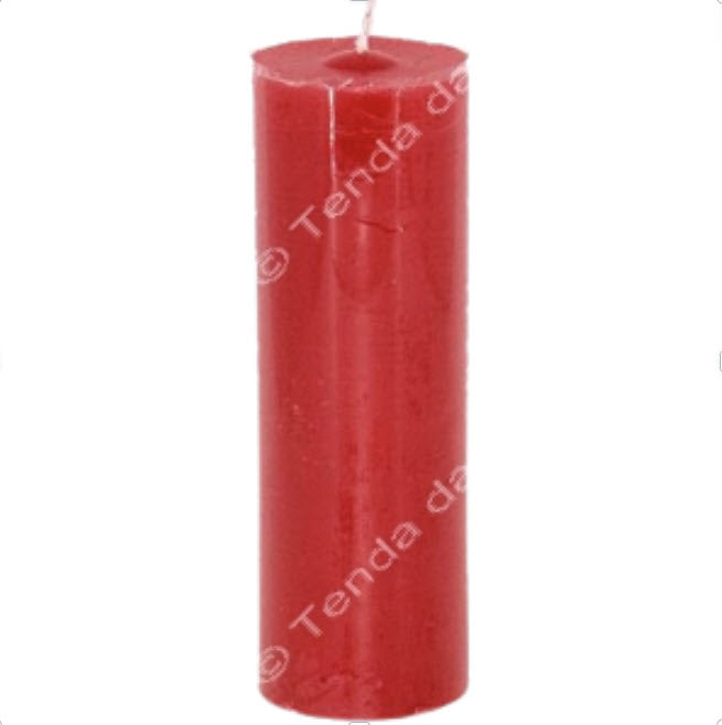 Vela de 7 Dias - Vermelha | Unidade | 15 cm de altura X 5 cm de diâmetro - ZenNatural