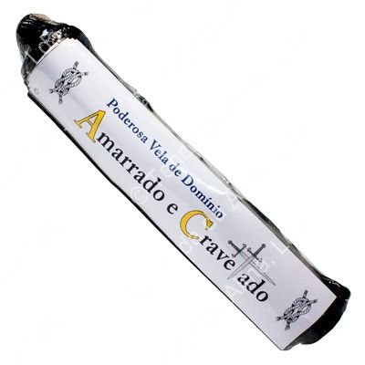 Vela do Amarrado e Cravado | Unidade | Tamanho: 22 cm Altura X 3 cm Diâmetro