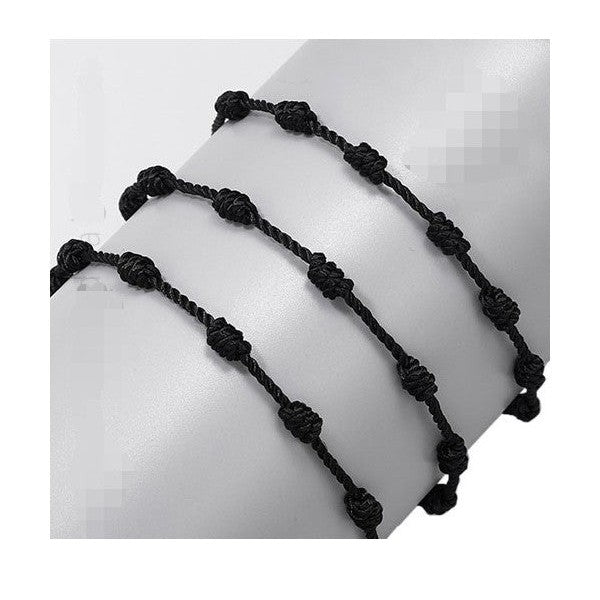 Compre 2 Pulseiras 7 Nós Preta e Receba 1 Grátis! 🔴✨