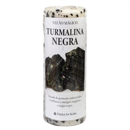 Velão de Turmalina Negra | Unidade | Dimensão: 16 cm altura X 6 cm diâmetro