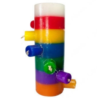 Vela de 7 Mechas Abre Caminhos | Unidade | 17 cm altura X 6 cm diametro - ZenNatural