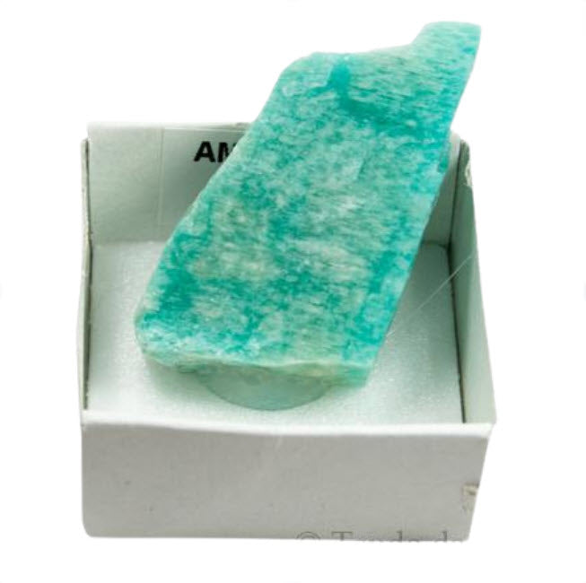 Amazonite em Bruto - 4X4 | Unidade | Caixinha 4 X 4 cm - ZenNatural