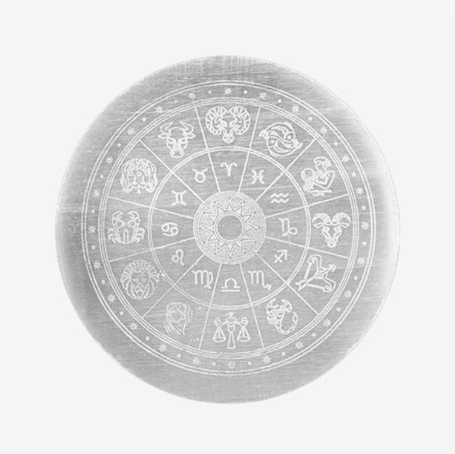 Base de Selenite Roda da Vida - Pequena 10 cm | Unidade | Diâmetro: 95/100 mm - ZenNatural