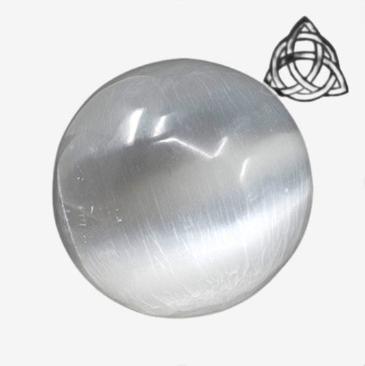 Bola de Selenite (Grande 8/10 cm) | Unidade | Diâmetro: 8/10 cm - ZenNatural