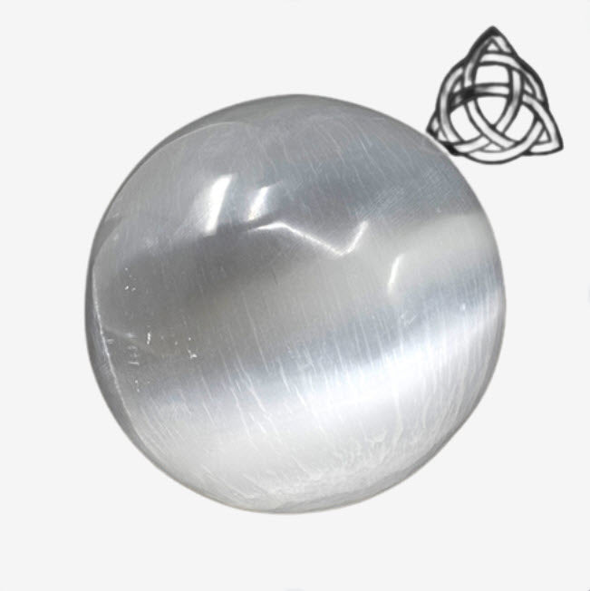 Bola de Selenite (Grande 8/10 cm) | Unidade | Diâmetro: 8/10 cm - ZenNatural