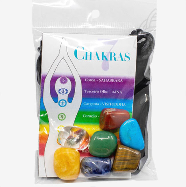 Bolsa da Sorte - Pedras dos 7 Chakras | 1 Bolsa - ZenNatural