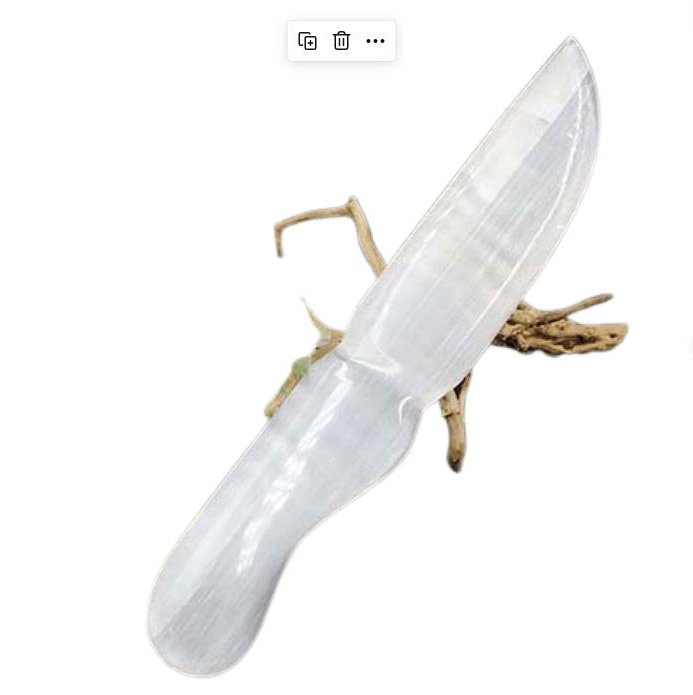 Faca de Selenite - 22 cm | Unidade | 22/24 cm - ZenNatural