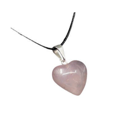 ZenNatural_Fio com Coração em Quartzo Rosa – PEQUENO 15 mm