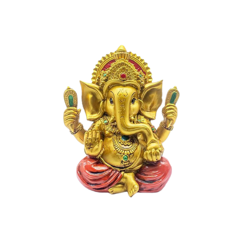 ZenNatural_Imagem de Ganesh 19 cm – Dourado 76699