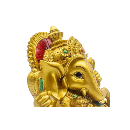 ZenNatural_Imagem de Ganesh 19 cm – Dourado 766991