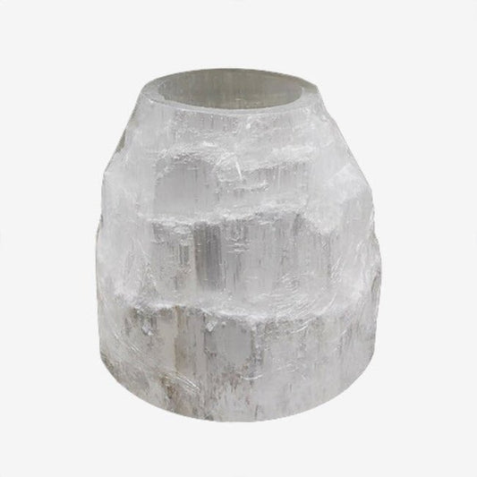 Castiçal - Torre de Selenite | Unidade  | Altura: 6/8 cm. • Diâmetro: 6/8 cm - ZenNatural