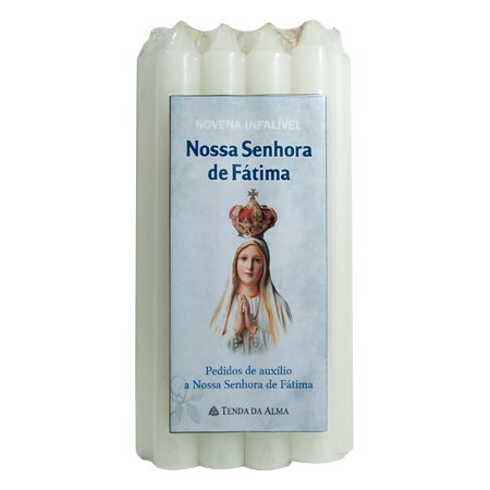 VELA Novena - Nossa Senhora de Fátima 1 Pack com 9 Velas - ZenNatural