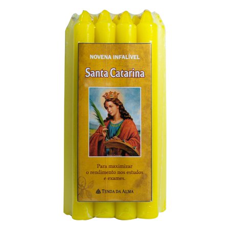 VELA Novena - Santa Catarina 1 Pack com 9 Velas - ZenNatural