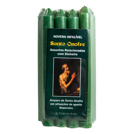 VELA Novena - Santo Onofre | 1 Pack com 9 Velas - ZenNatural