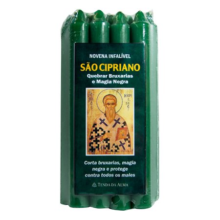 VELA Novena - São Cipriano 1 Pack com 9 Velas - ZenNatural