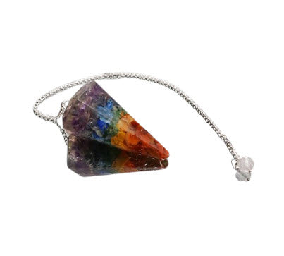 ZenNatural_Pêndulo de Orgonite dos 7 Chakras