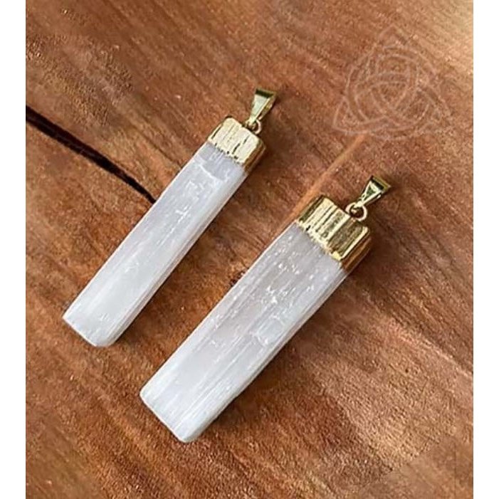 Fio com Selenite Galvanizada - Dourada | Unidade | 40/50 mm - ZenNatural