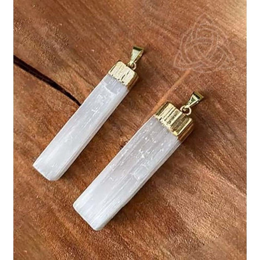 Fio com Selenite Galvanizada - Dourada | Unidade | 40/50 mm - ZenNatural