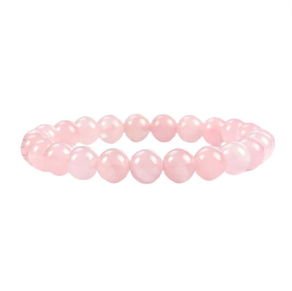 ZenNatural_Pulseira de Quartzo Rosa - Esferas 8 mm