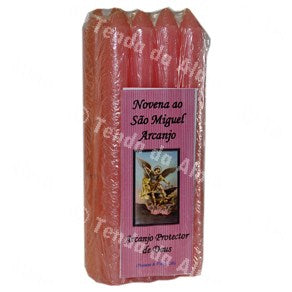 VELA Novena - Arcanjo Miguel | 1 Pack com 9 Velas - ZenNatural