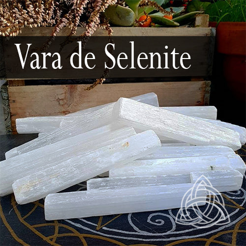 Bastão de Selenite em Bruto - | Unidade | 15 CM - ZenNatural