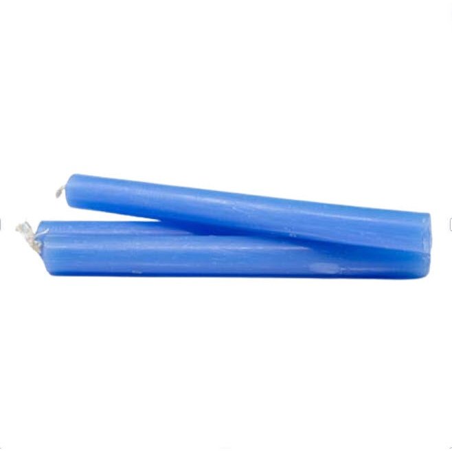 Vela 15X15 - Azul-clara | 1 Unidade | 15 cm X 15 mm - ZenNatural