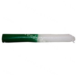Vela - Branca e Verde | 1 Unidade | 15 cm X 15 mm - ZenNatural