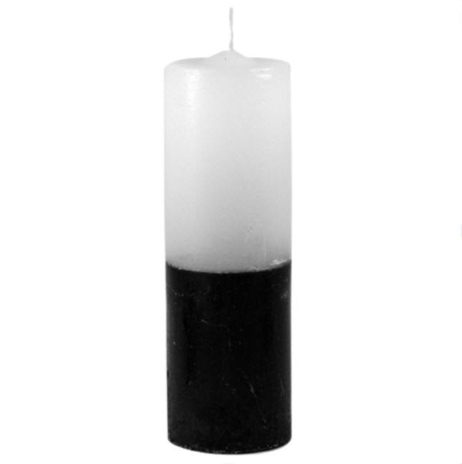 Vela de 7 Dias - Branca e Preta | Unidade | 15 cm de altura X 5 cm de diâmetro - ZenNatural