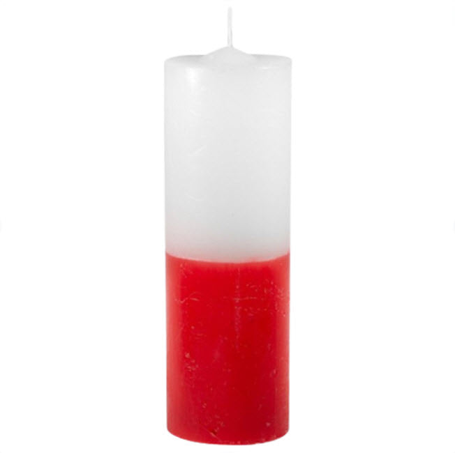 Vela de 7 Dias - Branca e Vermelha | Unidade | 15 cm de altura X 5 cm de diâmetro - ZenNatural