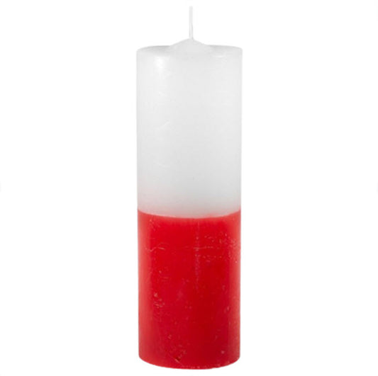 Vela de 7 Dias - Branca e Vermelha | Unidade | 15 cm de altura X 5 cm de diâmetro - ZenNatural