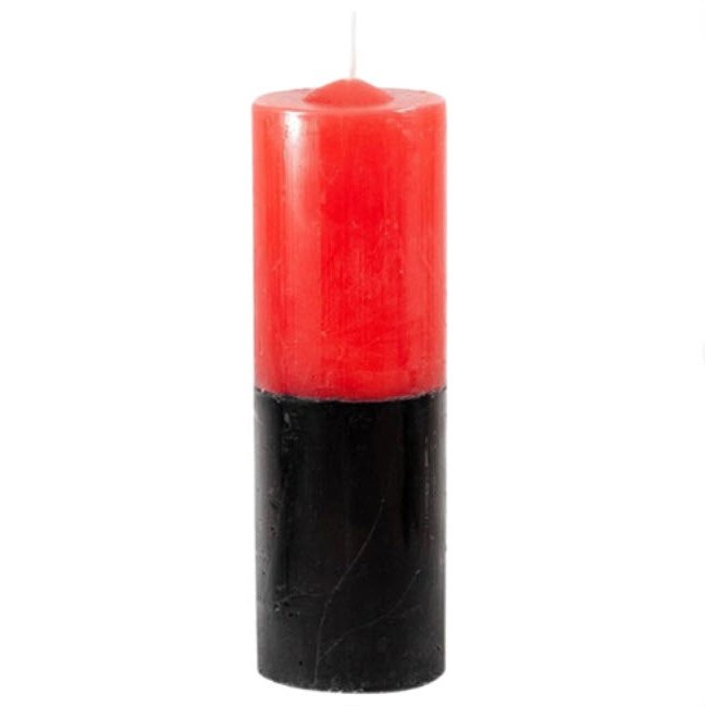 Vela de 7 Dias - Vermelha e Preta | Unidade | 15 cm de altura X 5 cm de diâmetro - ZenNatural