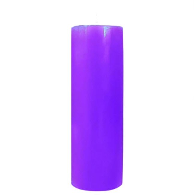 Vela de 7 Dias - Violeta / Lilás | Unidade | 15 cm de altura X 5 cm de diâmetro - ZenNatural