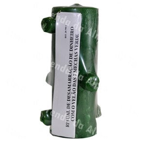 ZenNatural_Vela de 7 Mechas Verde