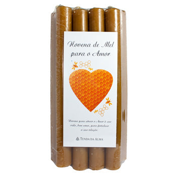 VELA Novena de Mel para o Amor | 1 Pack com 9 Velas - ZenNatural