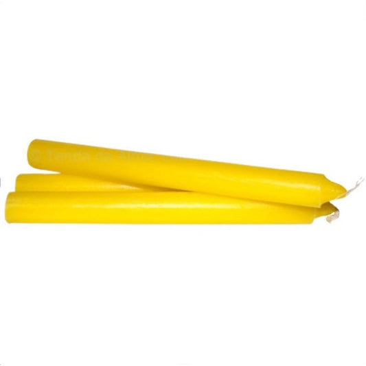 Vela de 20 cm - Amarela | 1 Unidade |  20 cm de altura X 20 mm - ZenNatural