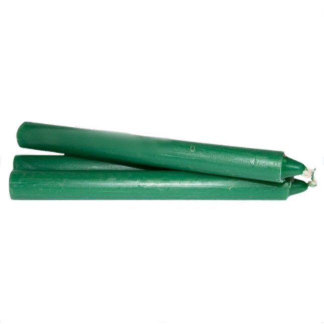 Vela de 20 cm - Verde | 1 Unidade |  20 cm de altura X 20 mm - ZenNatural