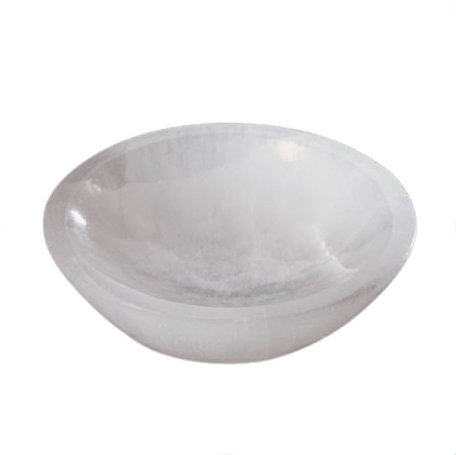 Taça de Selenite - 11/12 cm | Unidade | Altura: +/- 3 cm. • Diâmetro: +/- 11/12 cm. - ZenNatural