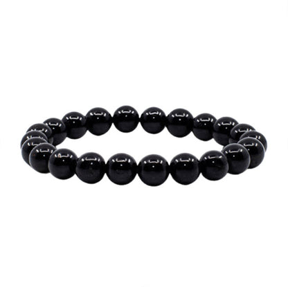 Zennatural_Pulseira de Turmalina Negra - Esferas 8 mm