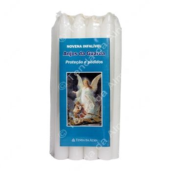 VELA Novena - Anjo da Guarda | 1 Pack com 9 Velas - ZenNatural