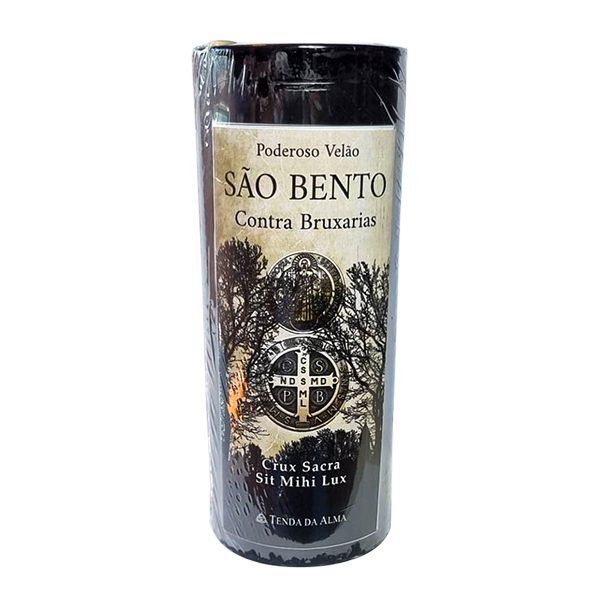 Poderoso Velão de São Bento Contra Bruxarias | Unidade | Dimensão: 17 cm altura X 7 cm diâmetro
