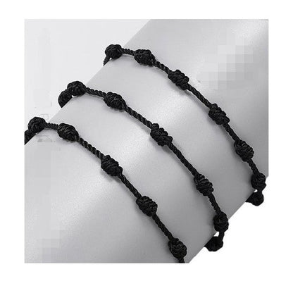 Compre 2 Pulseiras 7 Nós Preta e Receba 1 Grátis! 🔴✨